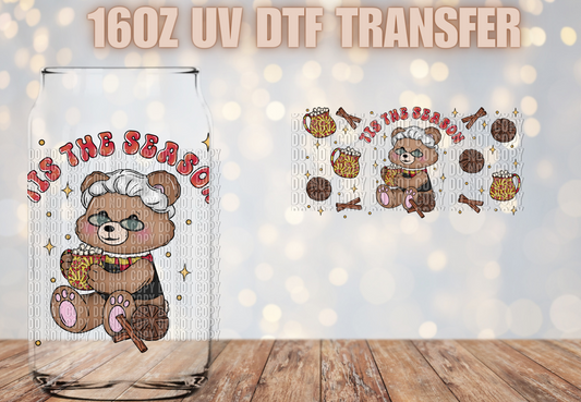 Tis The season abuelita bear UV DTF