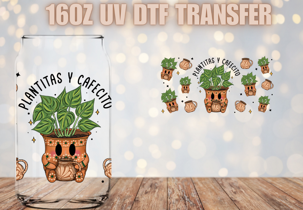 Plantitas y cafecito UV DTF Wrap