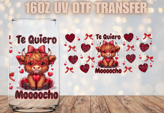 Te quiero Moochooo red UV DTF