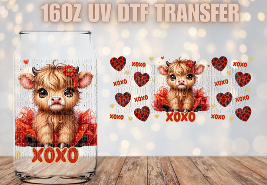 XoXo Highland Cow UV DTF