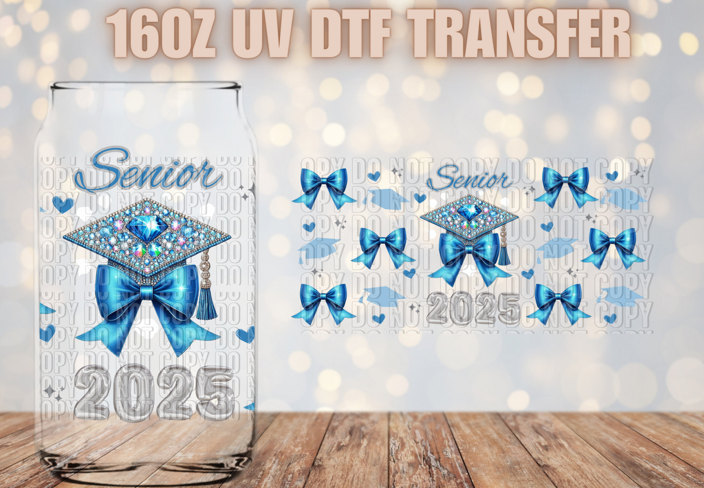 Senior 2025 Blue UV DTF