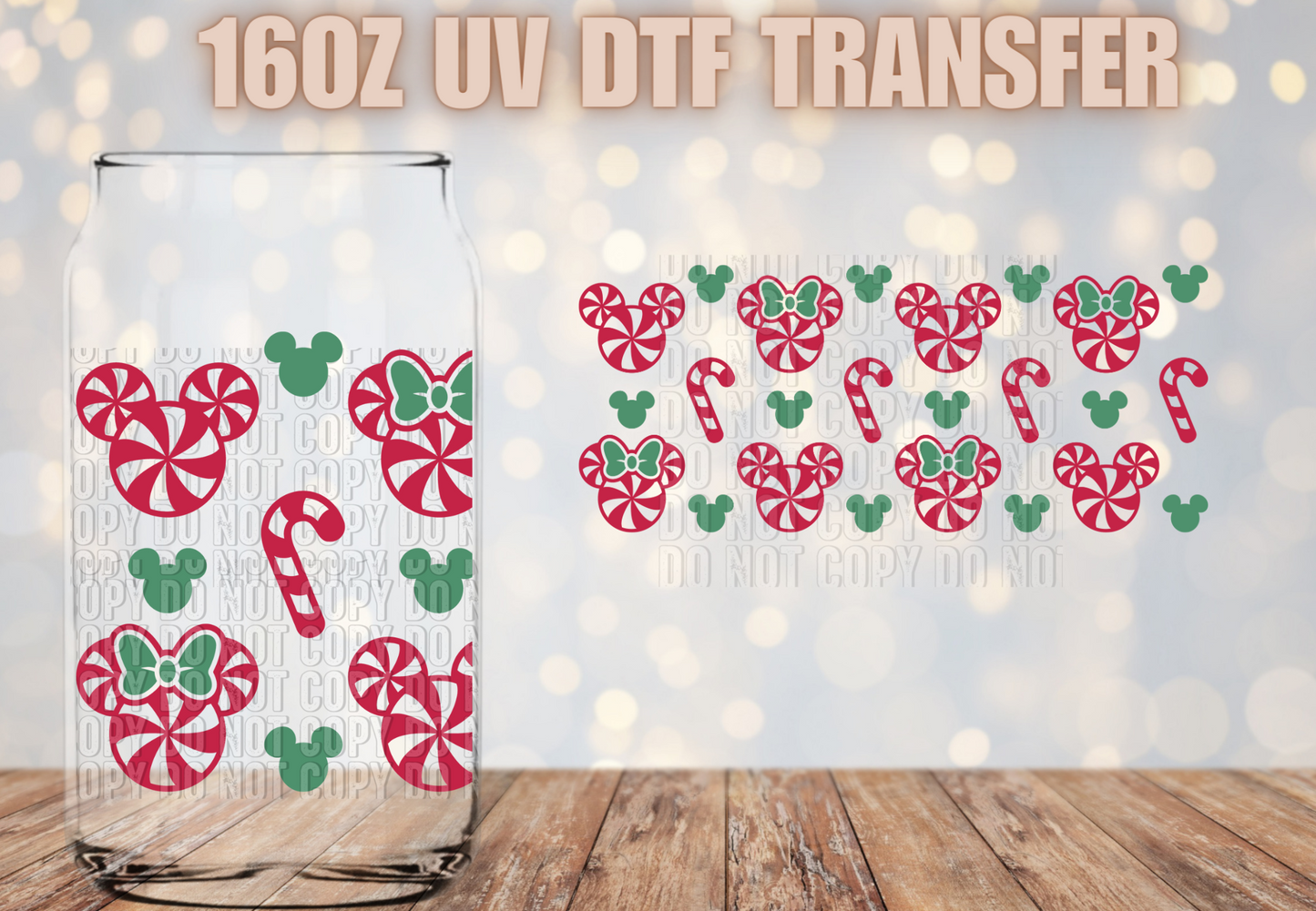 Peppermint mice UV DTF