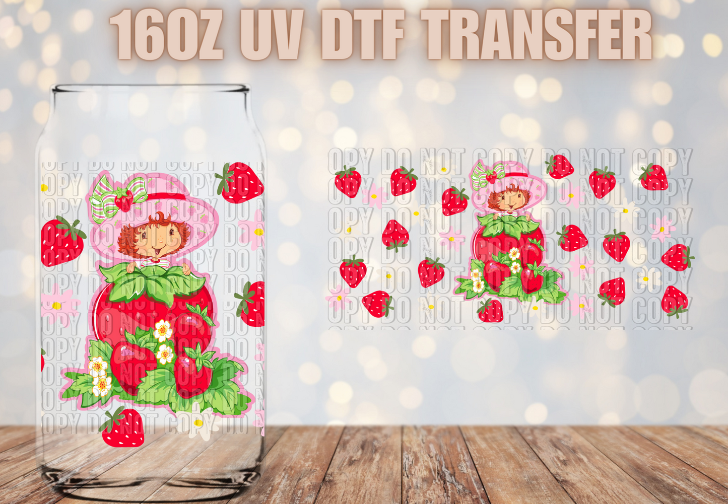 Strawberry GirlUV DTF
