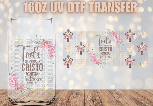 Todo lo puedo en Cristo UV DTF
