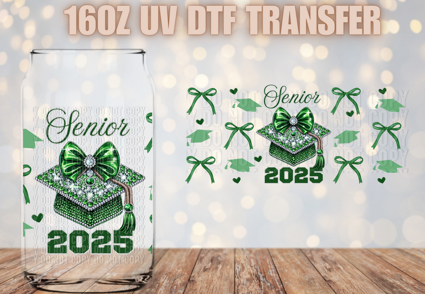Senior 2025 Green UV DTF