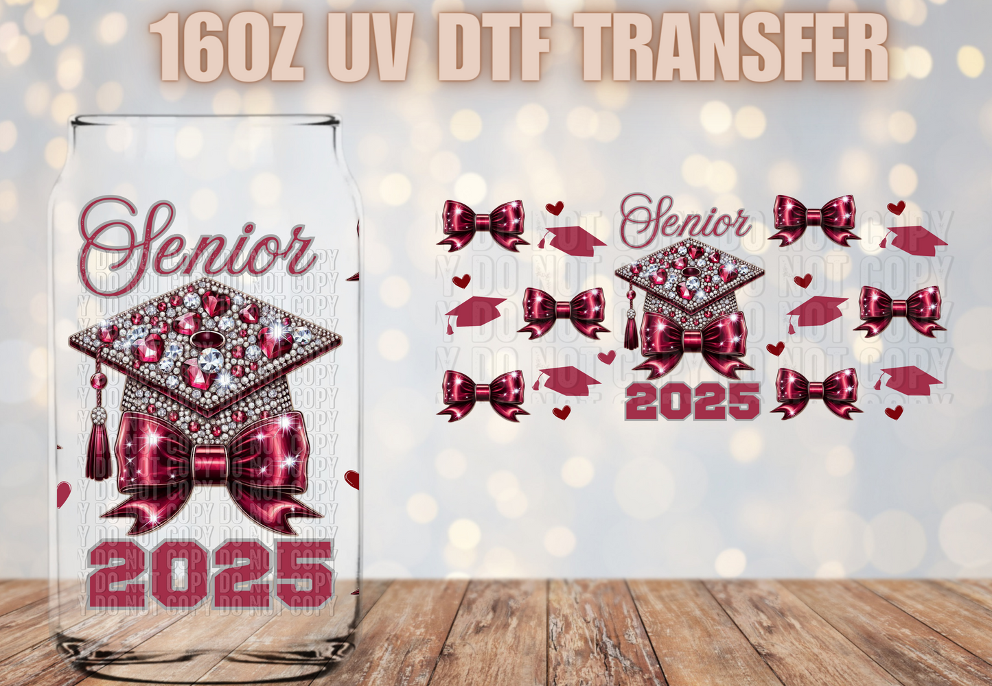 Senior 2025 Maroon UV DTF