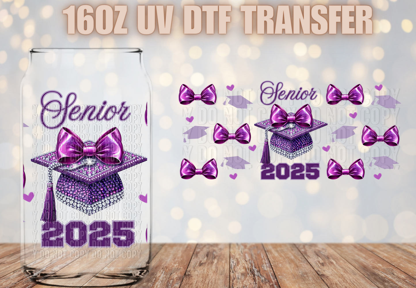 Senior 2025 Purple UV DTF
