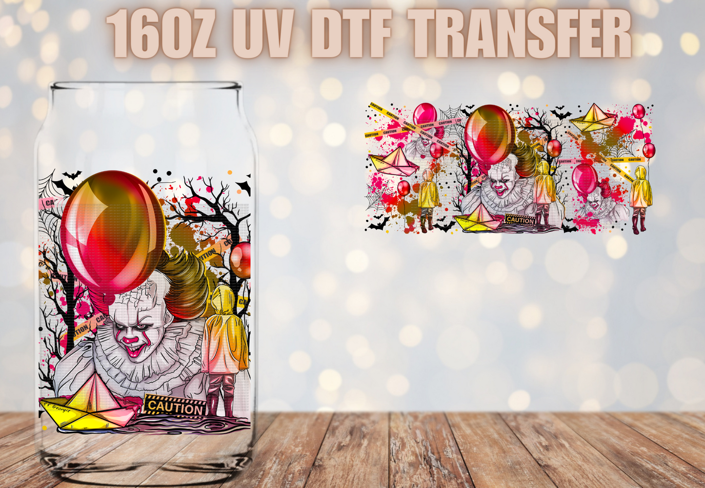 Caution Clown UV DTF