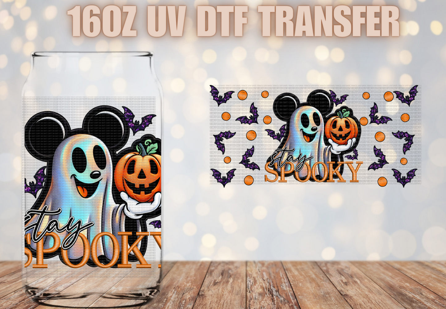 Spooky Ghost Mouse UV DTF