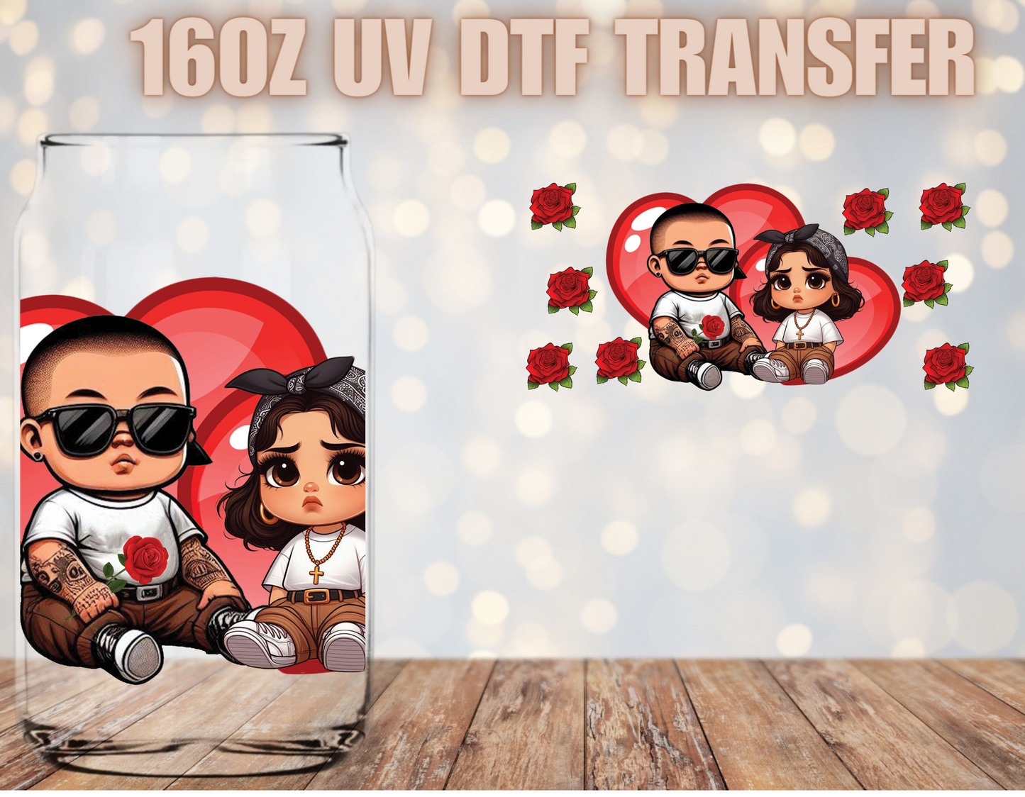 Red Heart Cholitos UV DTF Wrap