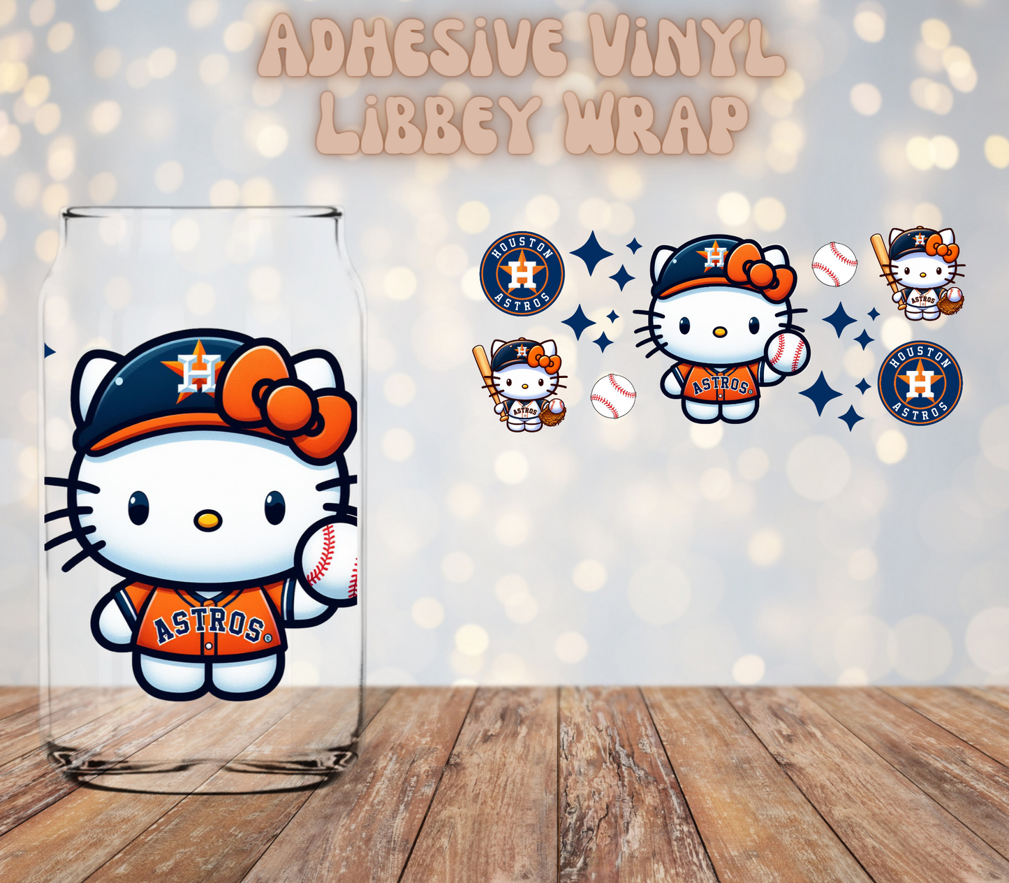 Astros Gatita 16oz Libbey Wrap