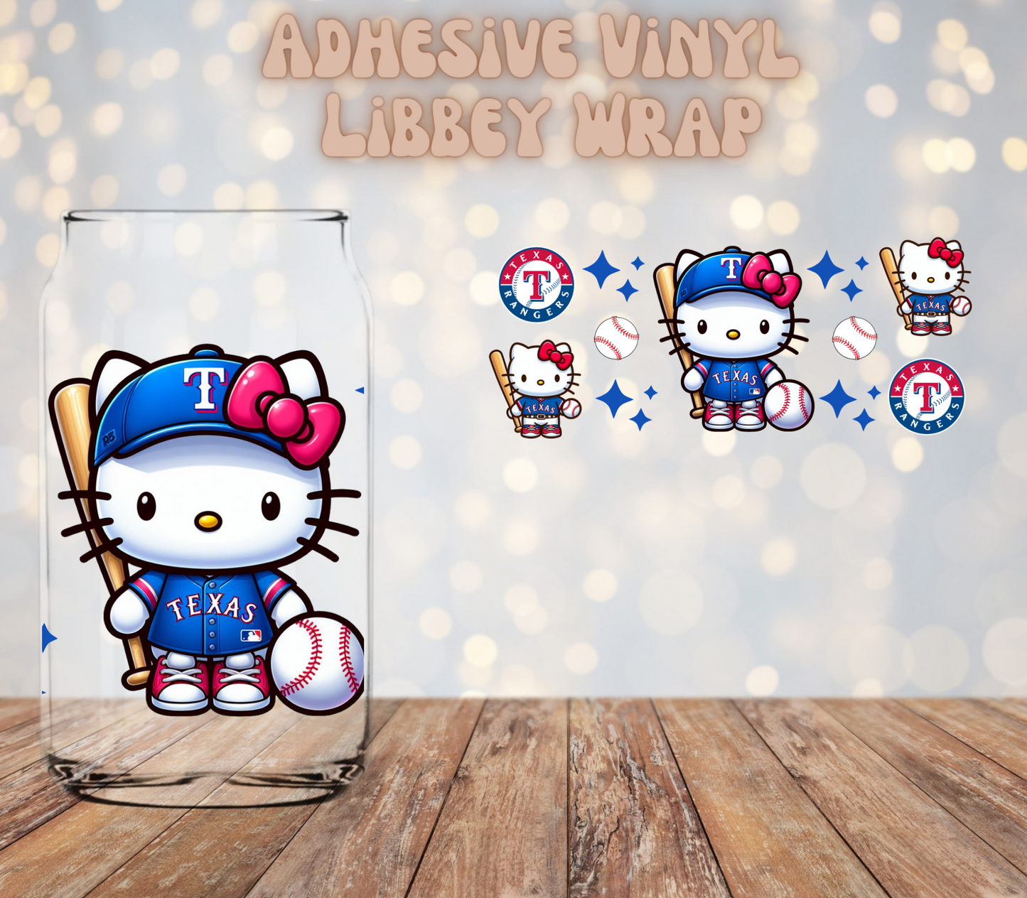 Rangers Gatita 16oz Libbey Wrap