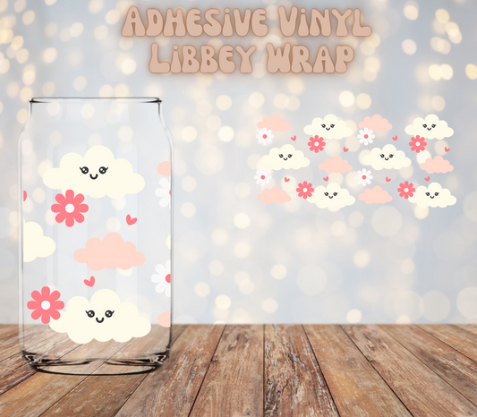 Daisy Clouds 16oz Libbey Wrap