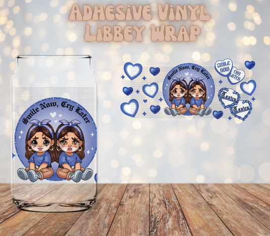 Smile now cry later blue Libbey Wrap