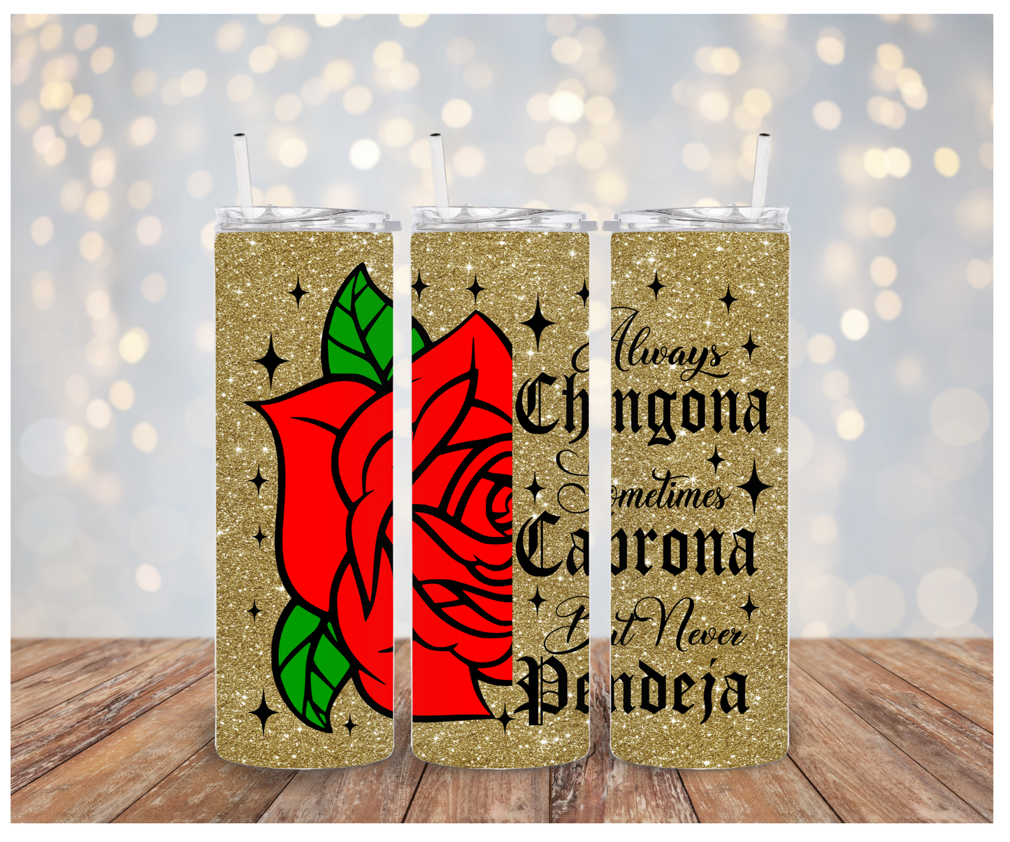 Never Pendeja Gold Sublimation Transfer