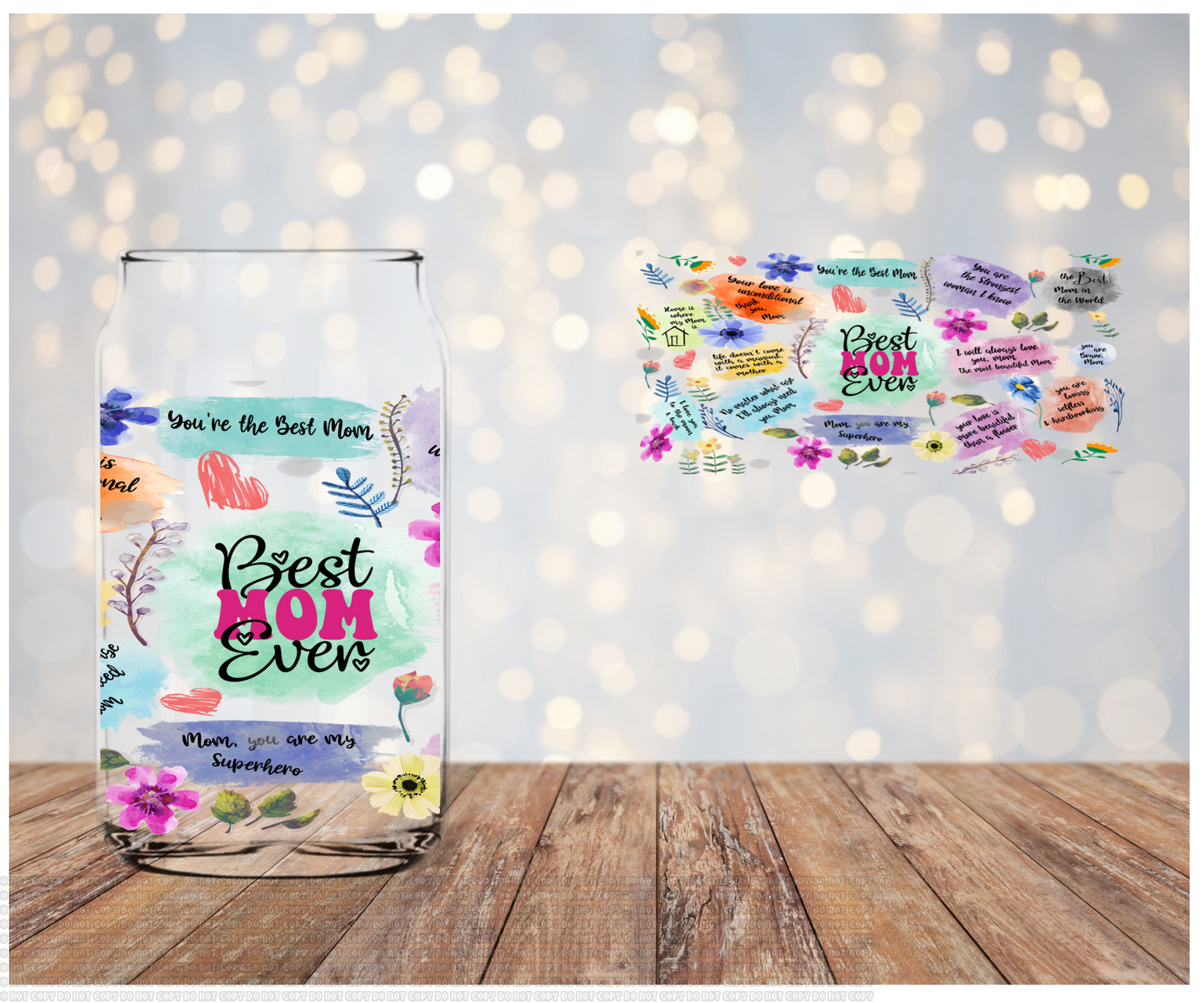 Best Mom Ever Libbey Sublimation Transfer