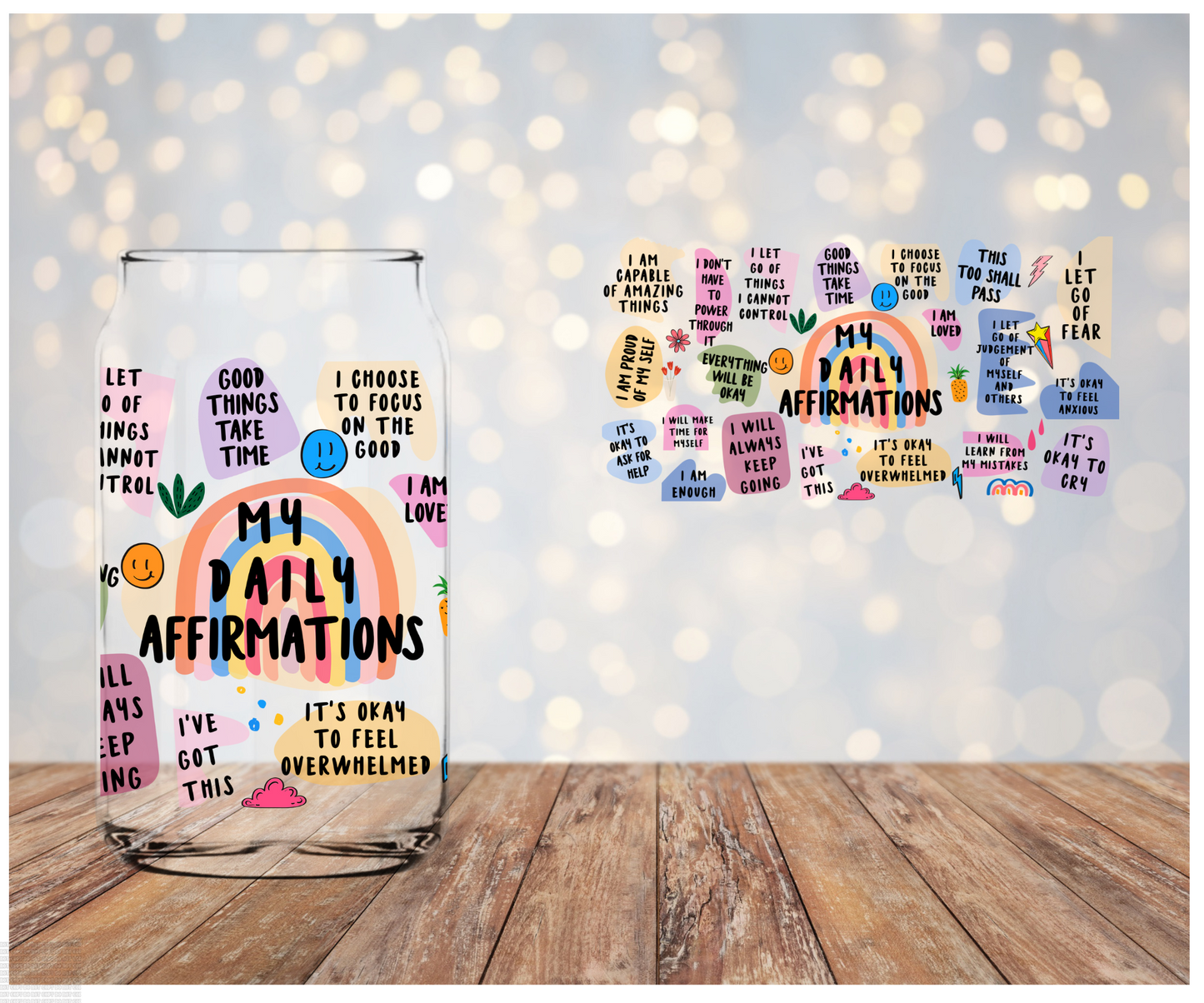 My Daily Affirmations UV DTF wrap