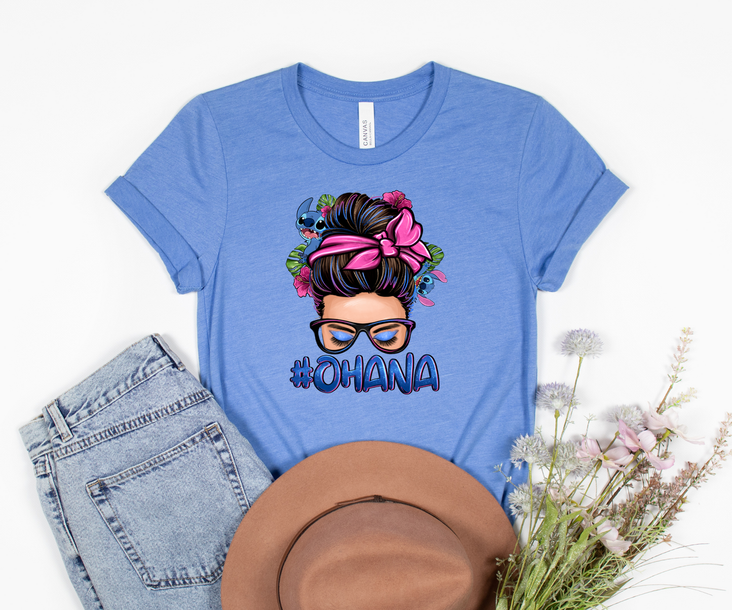 Ohana Messy Bun HTV