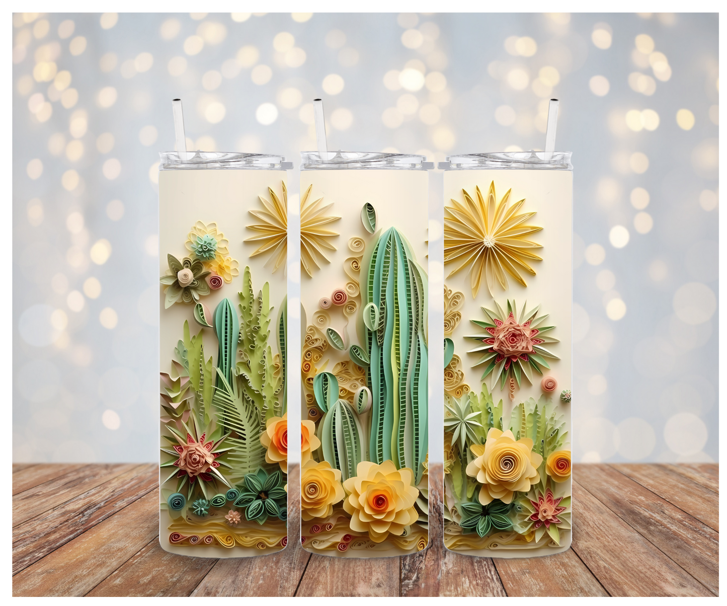 3D Desert Cactus Sublimation Transfer
