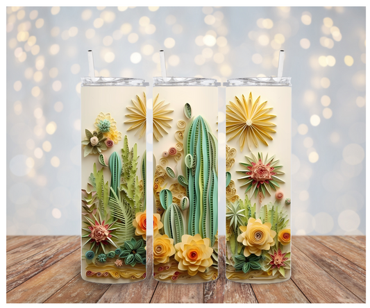 3D Desert Cactus Sublimation Transfer