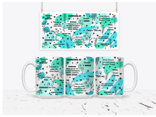 chingona AF Mug wrap