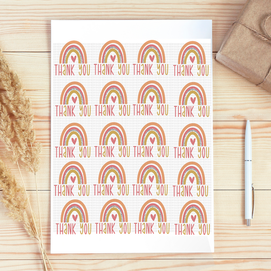 Thank You rainbow Sticker