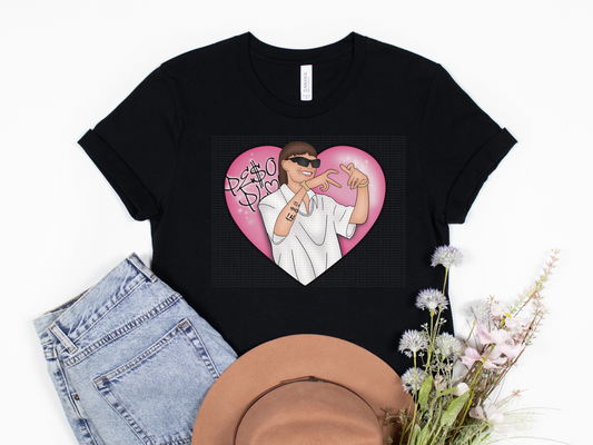 Peso pluma Pink heart HTV