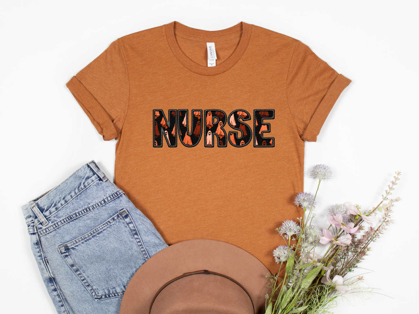 Nurse Embroidered Effect Spooky HTV