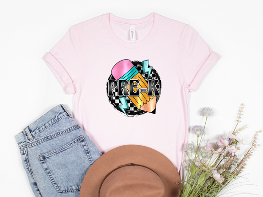 Pre K Lightning pencil checkers HTV