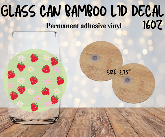 Strawberries Lid Decal