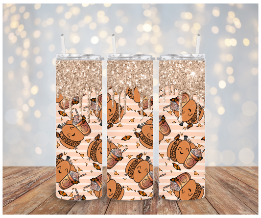 Cute pumpkin coffee drip Vinyl Wrap
