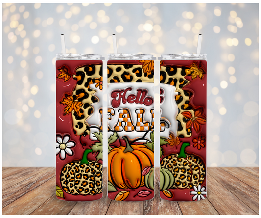 3D Hello Fall Vinyl Wrap