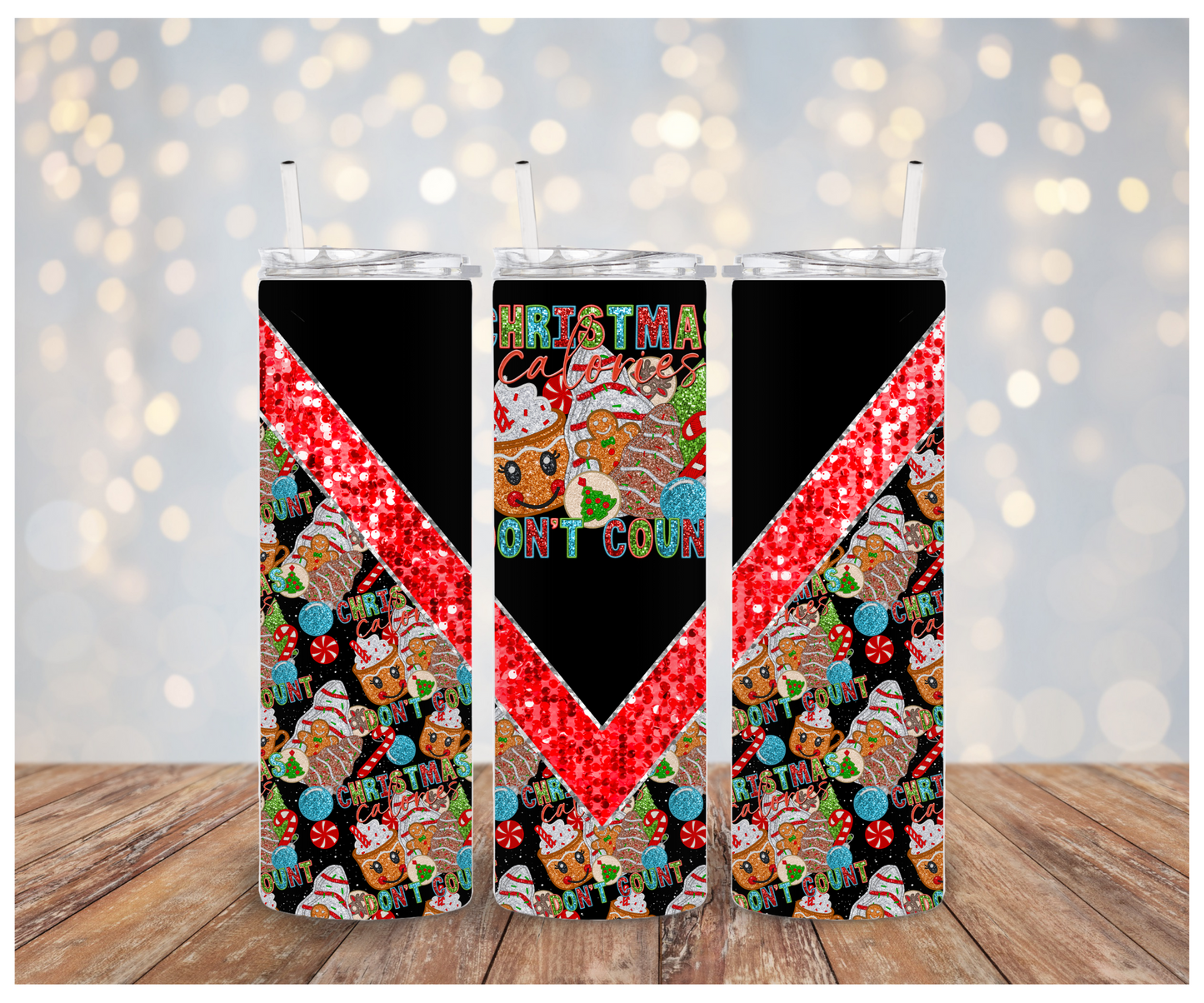 Christmas Calories Don't count Vinyl Wrap
