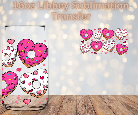 Vday Heart Donuts Sublimation Transfer