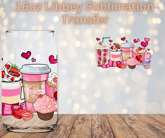 True Love Lattes Sublimation Transfer