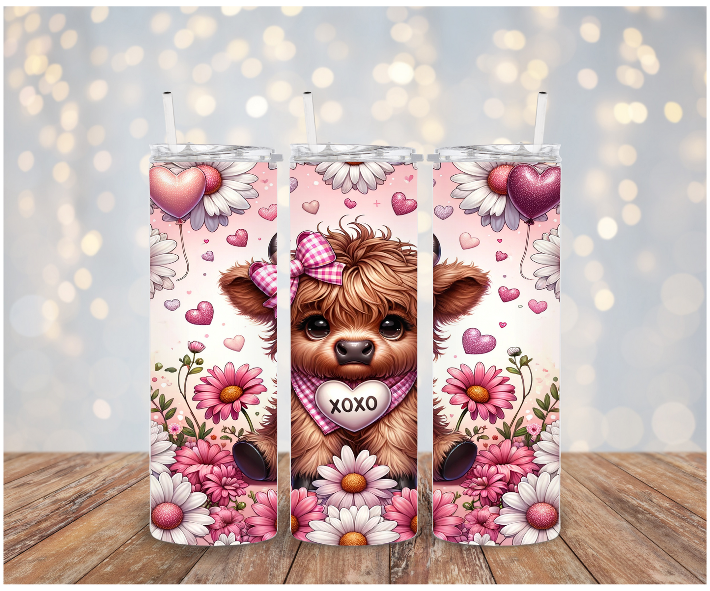 Xoxo Highland Cow Sublimation Transfer