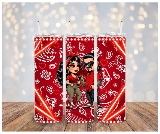 Chicano Love red Adhesive Vinyl Wrap