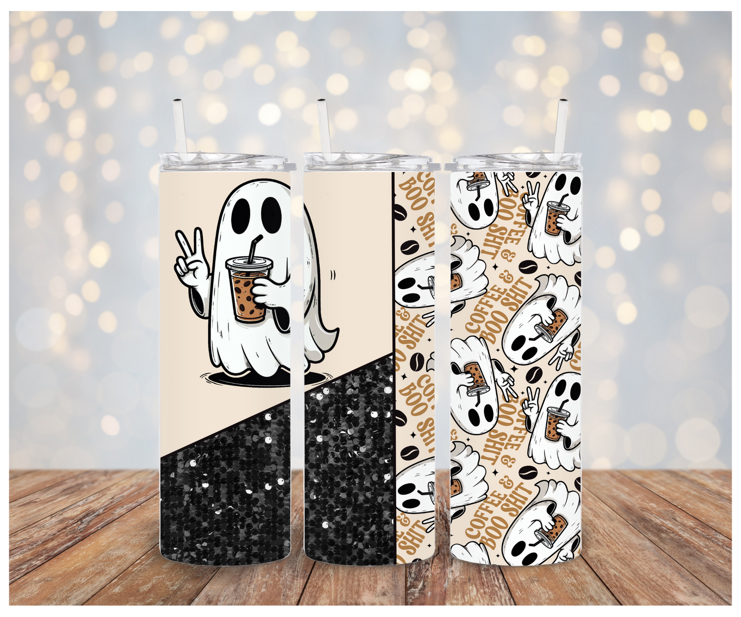 Iced coffee ghost Sublimation Transfer