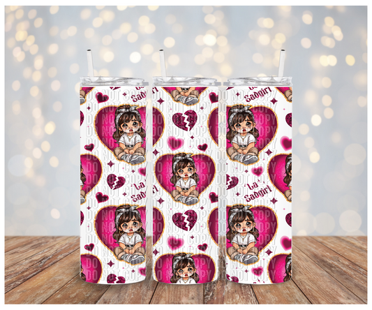 La Sad girl pink Adhesive Vinyl Wrap