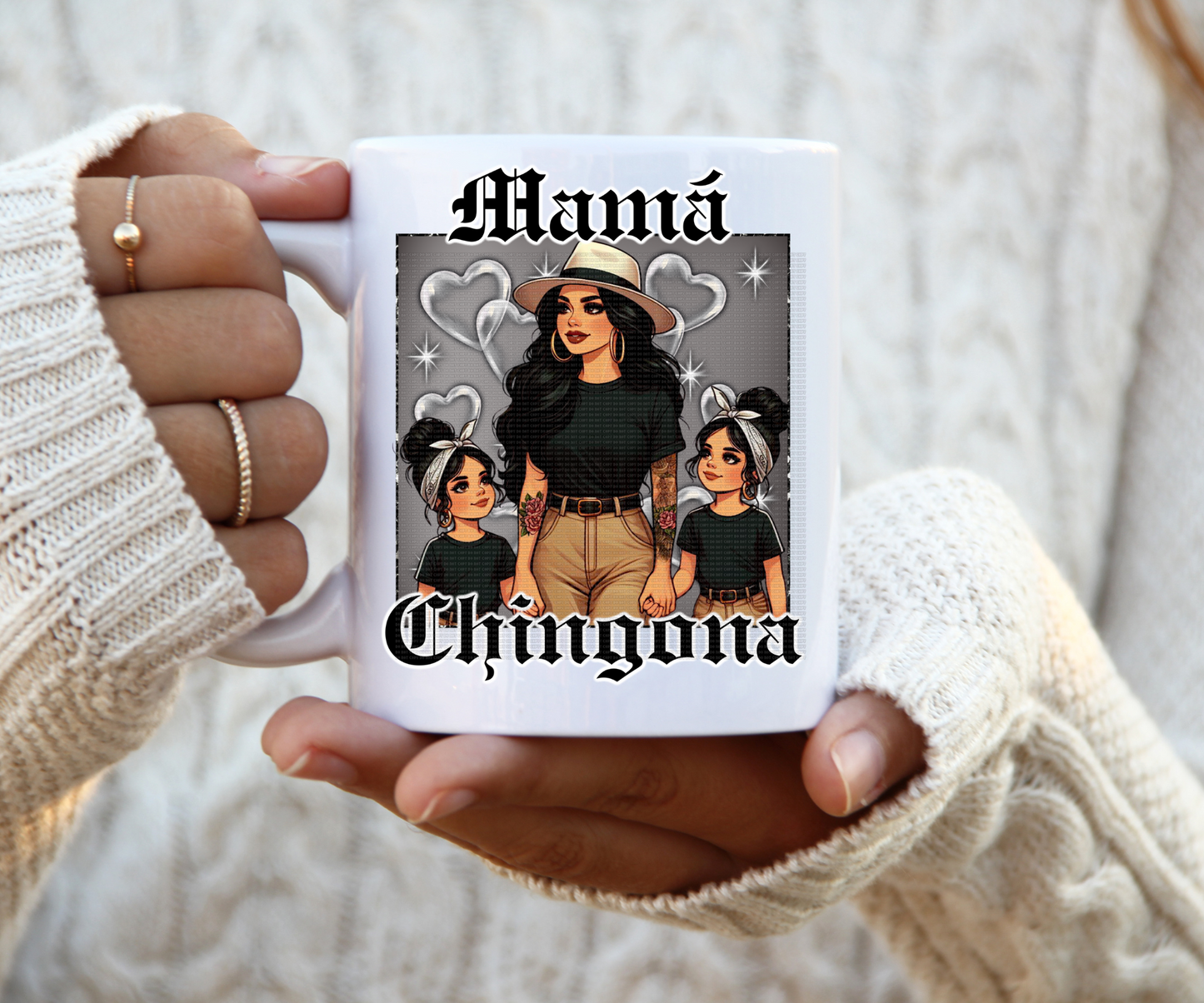 Mama Chingona 2 Girls Mug wrap