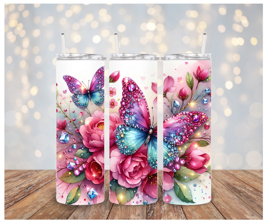 Floral Gem Butterly Vinyl Wrap