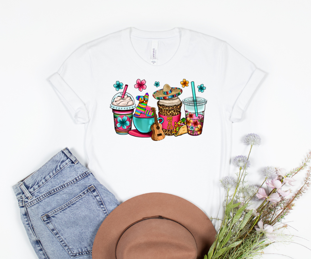 5 De Mayo drinks Clear Film Screen Print