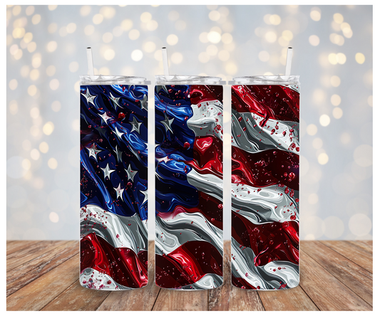 Liquid USA flag Sublimation Transfer