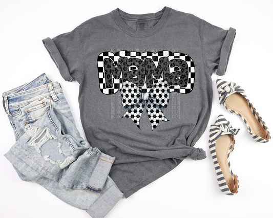 Soccer Mama coquette bow DTF transfer