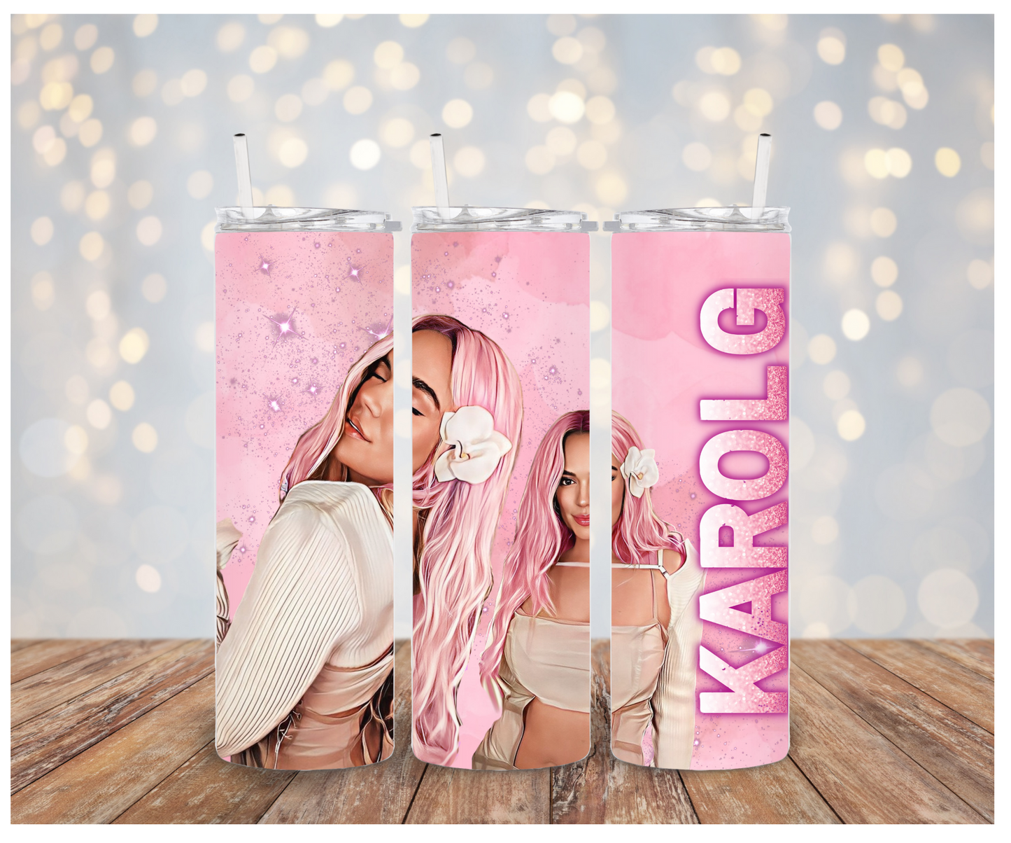 KarolG pink hair Sublimation Transfer