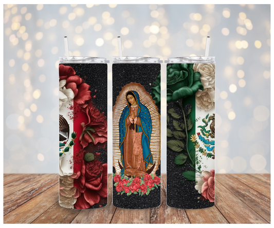 Virgen Maria Mexican Flag Vinyl Wrap