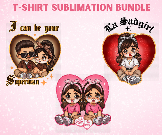 Chicano Valentine Sublimation T shirt transfers