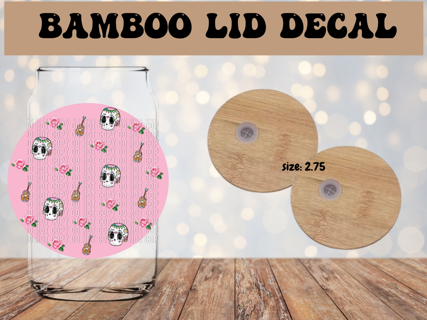 Pink Catrina Lid Decal