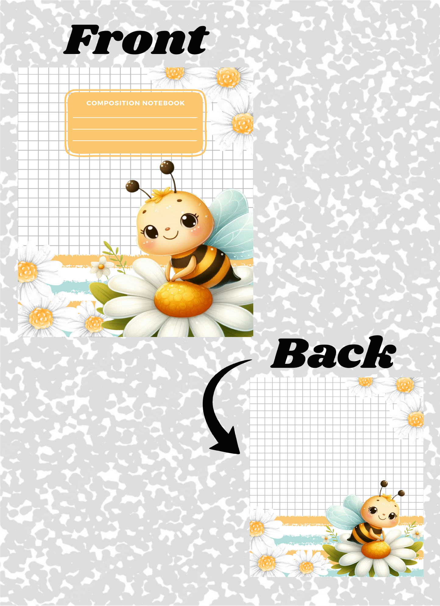 Cute Bee Notebook Cover