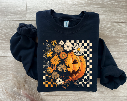 Split Pumpkin DTF transfer